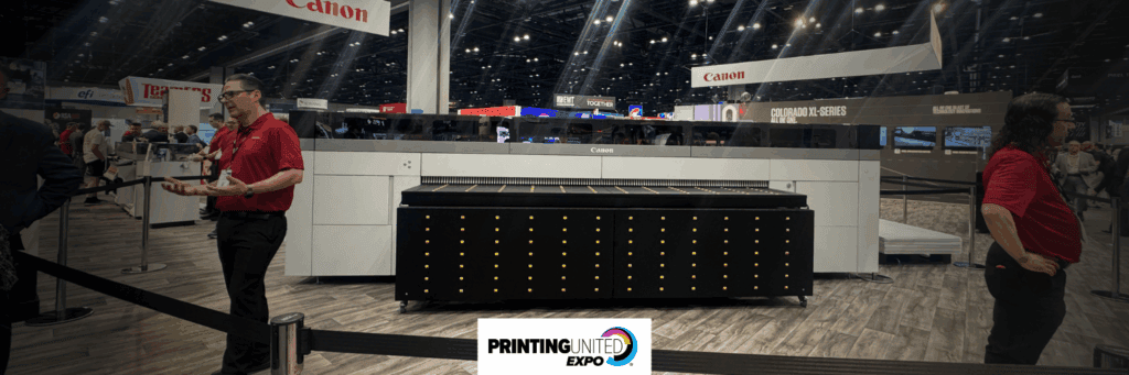 Canon Colorado XL at Printing United Expo in Orlando, FL.